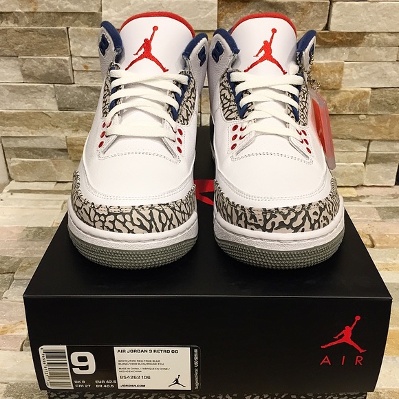 “MENS” Jordan Retro 3 OG, True Blue NWT “MENS” Jordan Retro 3 OG, True Blue NWT